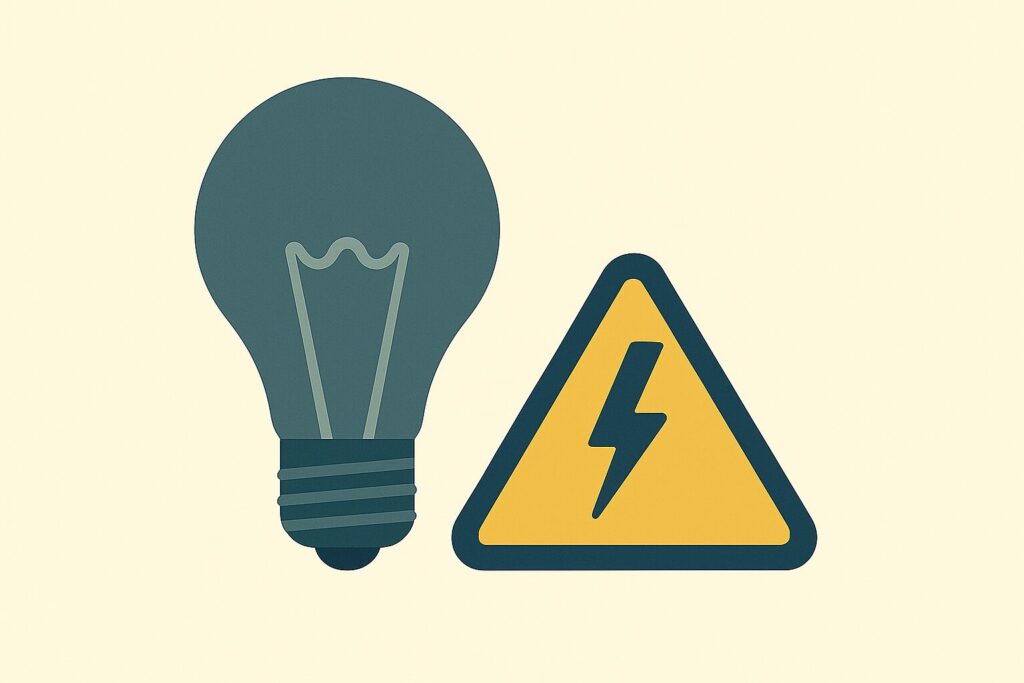 停電をイメージしたイラスト